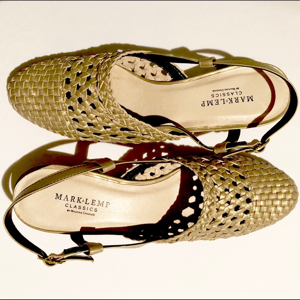 ••Mark Lemps•• “Walking cradles” strappy mules